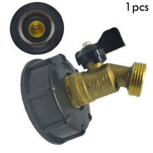 275-330 Gallon IBC Tote Water Tank Adapter 2" Brass Hose Faucet Valve Tools