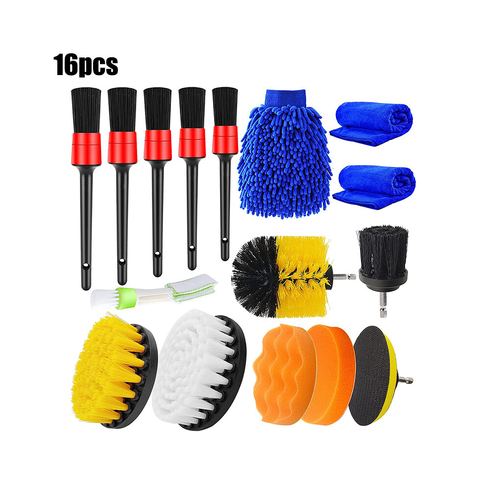 (16Pcs/Set) Car Detailing Brush Wash Auto Detailing Cleaning Kit Engine For Wheel Clean Set 320997723219