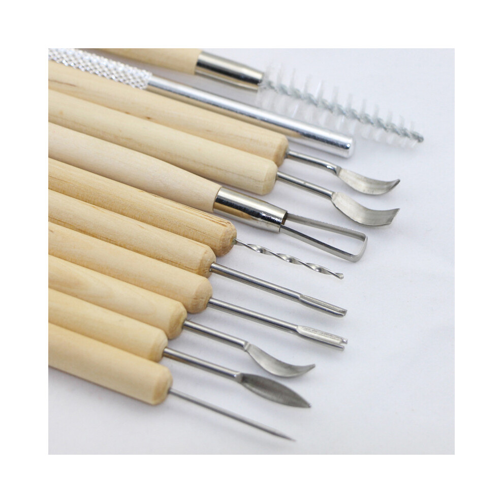 11Pc Set Clay Diy Sculpting Wax Carving Pottery Tools Shapers For Polymer Modeling 413590974833