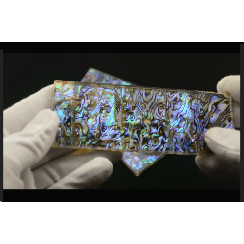 2pcs Acrylic Abalone Shell Pattern Scale Slabs, 140x30x6mm, DIY Handle Tools
