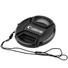 (58MM) No word lens cap pinched in the middle with anti-lost cord