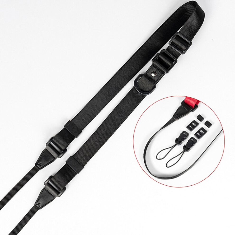 (Black) High Toughness Buckle Nylon Neck Strap Shoulder Belt For Digital Camera Slr Black 320997724476