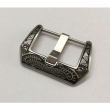 22mm 316L Stainless Steel Engraved Watch Straps Bands Buckle Replacement