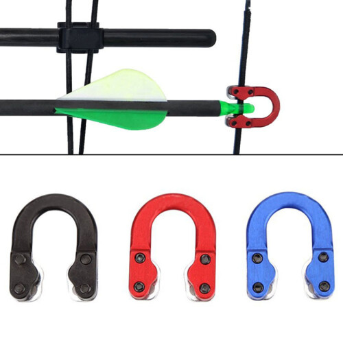 (red) Archery Metal D Loop Release Bow Ring String Arrow U Nock Compound Bow
