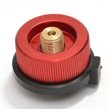 (Red fine lines) Camping Burner Conversion Head Tank Gas Bottle Adapter Stove Connector