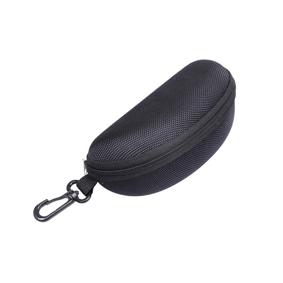 (black) Portable Glasses Protective Case Zipper Hard Case Sunglasses Holder Eyewear Box