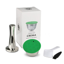 (Single pack) Stainless Steel Refillable Reusable Coffee Capsule Pods Holder Filter Tamper Set