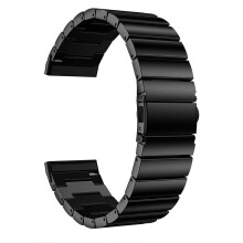(Black) Metal Watchband Stainless Steel Strap Bracelet Band for Fitbit Versa 3/Sense
