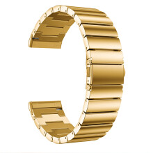 (Gold) Metal Watchband Stainless Steel Strap Bracelet Band for Fitbit Versa 3/Sense