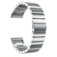 (Silver) Metal Watchband Stainless Steel Strap Bracelet Band for Fitbit Versa 3/Sense