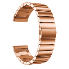 (Rose gold) Metal Watchband Stainless Steel Strap Bracelet Band for Fitbit Versa 3/Sense