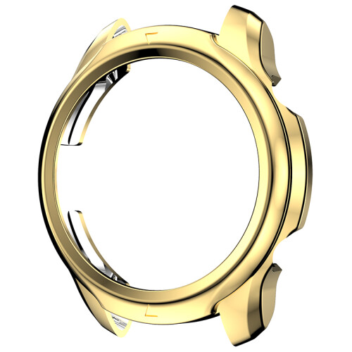 (Gold) Anti-Scratch Electroplating TPU Protective Frame Case Cover For Ticwatch Pro 3