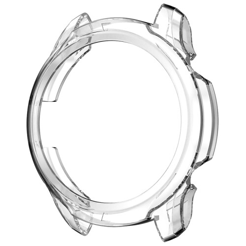 (Transparent) Anti-Scratch Electroplating TPU Protective Frame Case Cover For Ticwatch Pro 3