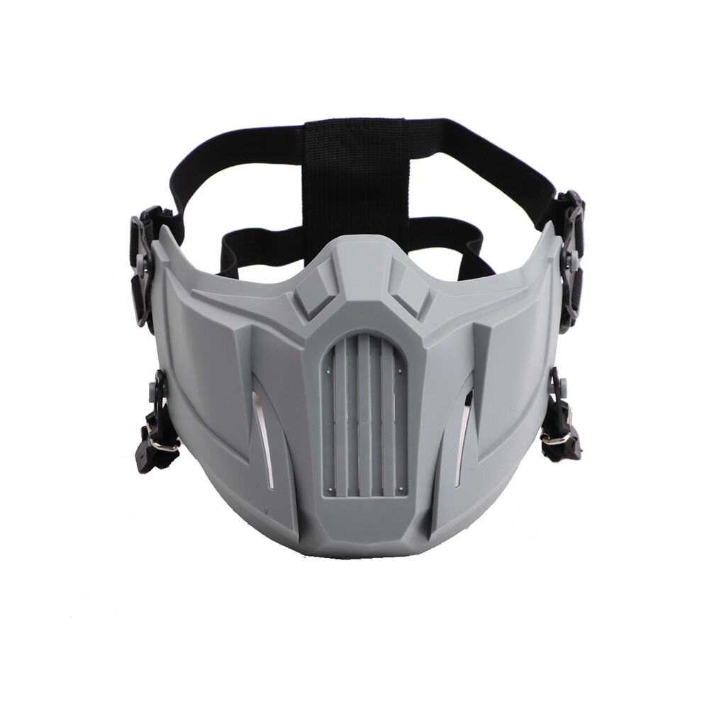 (Gray) Lower Face Protective Mask for Paintball CS Game Hunting Shooting Cosplay Costume Party
