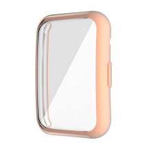 (Rose Gold) TPU Screen Protector Scratch-Resistant Frame Protective Cover For Huawei Watch Fit Smart Watch