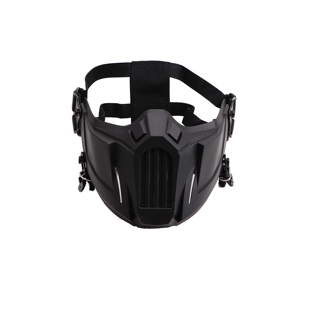 (Black) Lower Face Protective Mask for Paintball CS Game Hunting Shooting Cosplay Costume Party