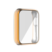 (Rose gold) Full Cover Screen Protector TPU Case Watch Shell For Mi Watch Lite Redmi Watch