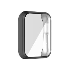 (Black) TPU Slim Case Protective Bumper Shell Cover Screen Protector For Mi Watch Lite Redmi Watch