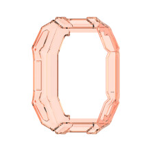 (Pink) Suitable For Huami Amazfit Ares Fashion Watch TPU Half-Pack Hollow Protective Case