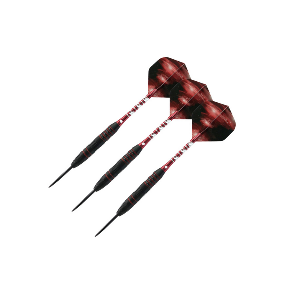 (Red) 3Pcs Professional Steel Tip Dart Set With Case Aluminum Shaft Pet Flights Red 320997735939