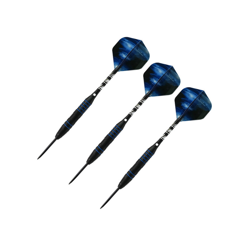 ( Black) 3Pcs Professional Steel Tip Dart Set With Case Aluminum Shaft Pet Flights Blue/Black 320997735946