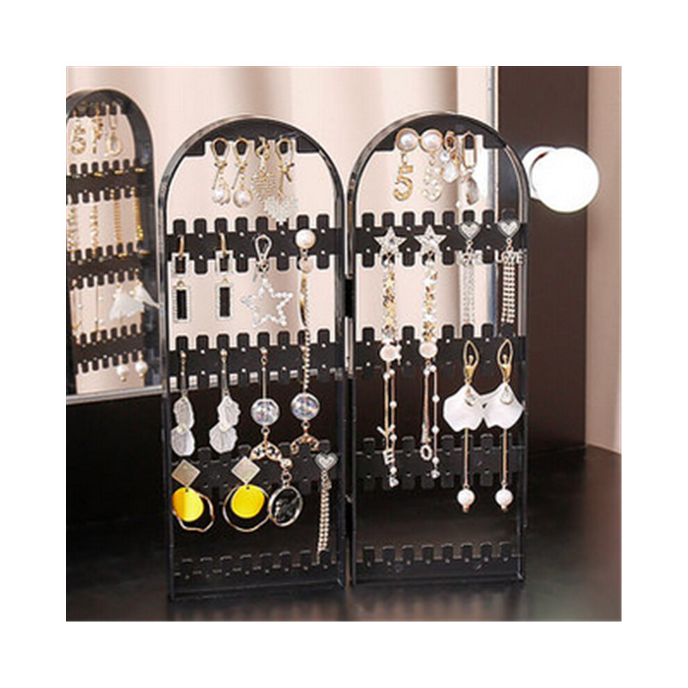 ( 01) Innovative Earring Display Stand Jewelry Hanging Rack Storage Shelf Household Black 320997735861