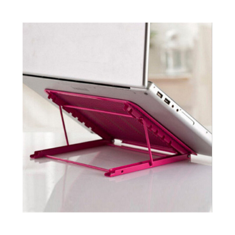 (Pink) Ventilated Foldable Laptop Bracket Desktop Adjustable Notebook Computer Stand Pink 123643822058