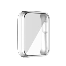 (Silver) Full Cover Screen Protector TPU Case Watch Shell For Mi Watch Lite Redmi Watch