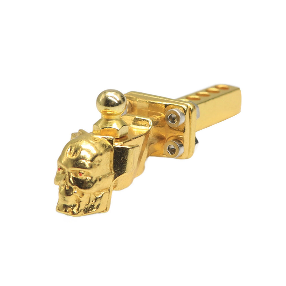 (Gold) Simulation Climbing Car Split Skull Shape Trailer Hook For Scx10 90046 Trx4 Gold 320997738251