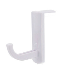 (White) Internet Cafe Computer Display Headset Hanger Adhesive Monitor Holder Hook