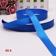 (blue) 91M Bright Solid Color Threaded Reel Grosgrain Ribbon DIY 10mm Width Universal