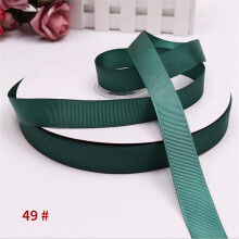 (Dark green) 91M Bright Solid Color Threaded Reel Grosgrain Ribbon DIY 10mm Width Universal
