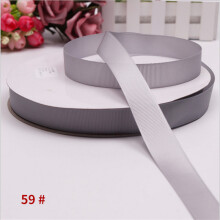 (Silver) 91M Bright Solid Color Threaded Reel Grosgrain Ribbon DIY 10mm Width Universal