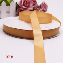 (Golden) Multi-Function 91M Reel Threaded Grosgrain Ribbon 10mm Width Various Colors