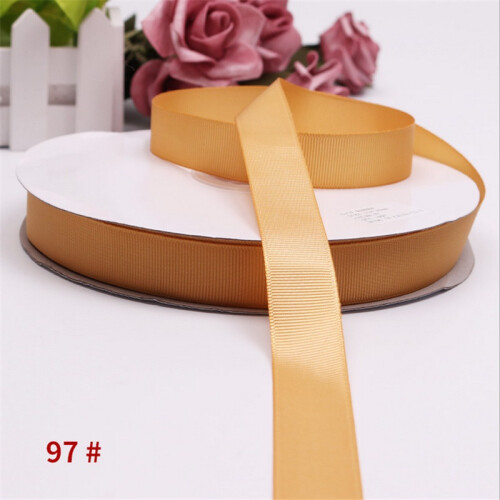 (Golden) Multi-Function 91M Reel Threaded Grosgrain Ribbon 10mm Width Various Colors