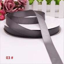 (Dark gray) 91M Bright Solid Color Threaded Reel Grosgrain Ribbon DIY 10mm Width Universal