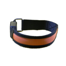 (Red) Flashing LED Light Glowing Armband Night Running Safety Arm Strap Belt Bracelet