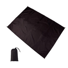 (black, 1.4m * 1.5m) Portable Pocket Picnic Mat Lightweight Waterproof Mini Folding Outdoor Beach Mat