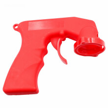 (Red) Car Spray Adapter Paint Care Aerosol Handle Full Grip Trigger Locking Collar