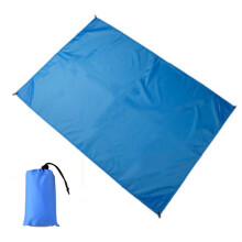 (blue, 1m * 1.4m) Portable Pocket Picnic Mat Lightweight Waterproof Mini Folding Outdoor Beach Mat