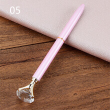 (light pink) Big Rhinestone Metal Ballpoint Pen Student Innovative Writing Stationery