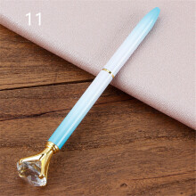 (gradient blue) Big Rhinestone Metal Ballpoint Pen Student Innovative Writing Stationery