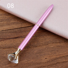 (light purple) Big Rhinestone Metal Ballpoint Pen Student Innovative Writing Stationery