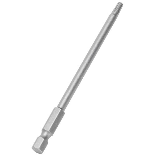 20Pcs 100mm Length 1/4 Inch Hex Shank T20 Torx Security Screwdriver Bits, Silver Gray