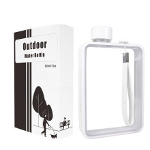 (Fashion white) Mochic Moses A5 Flat Water Bottle - Slim Design for Easy Carrying
