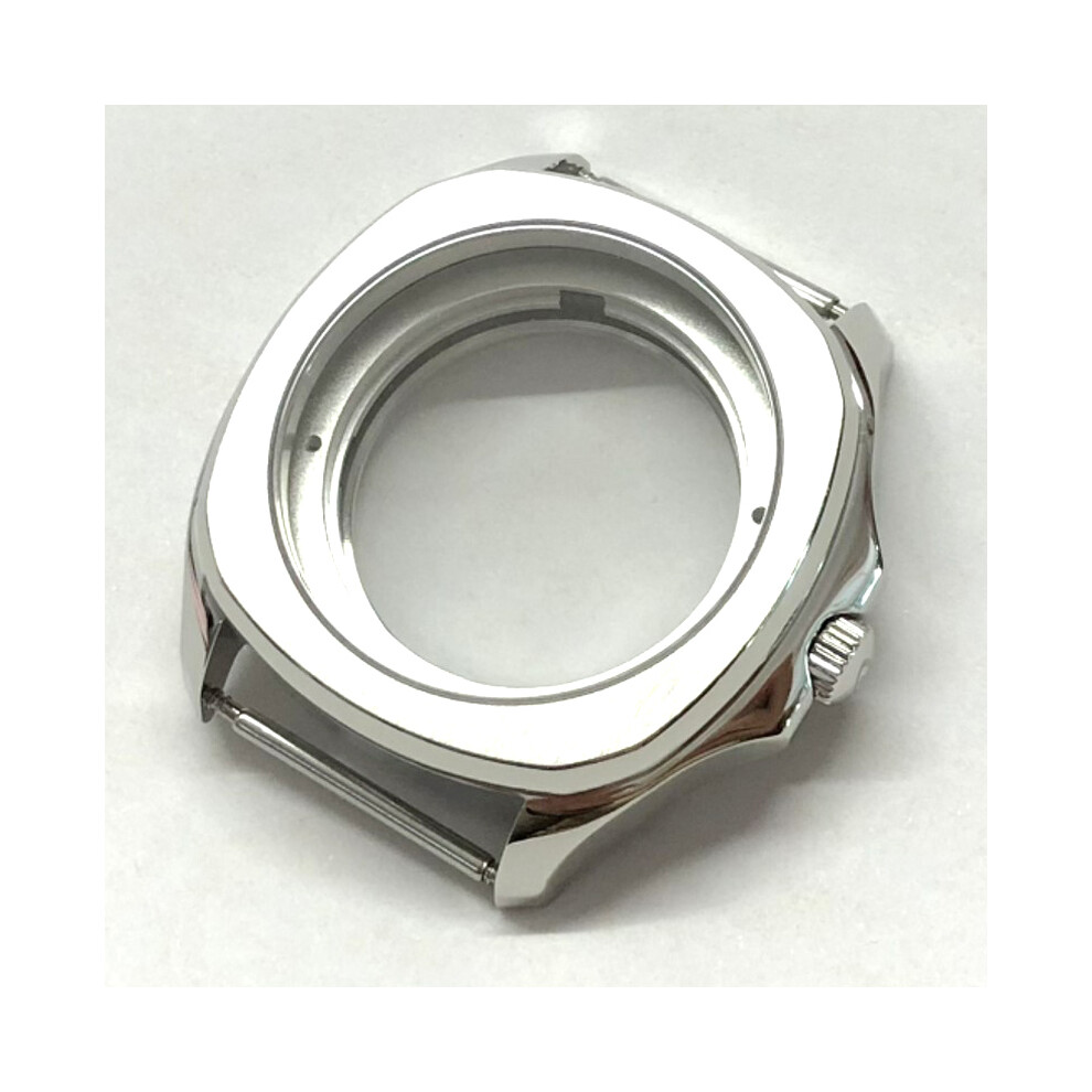 40Mm Sapphire Glass Case For Eta 2836 Miyota 8205 8215 Dg2813 Movement Silver 320997743590