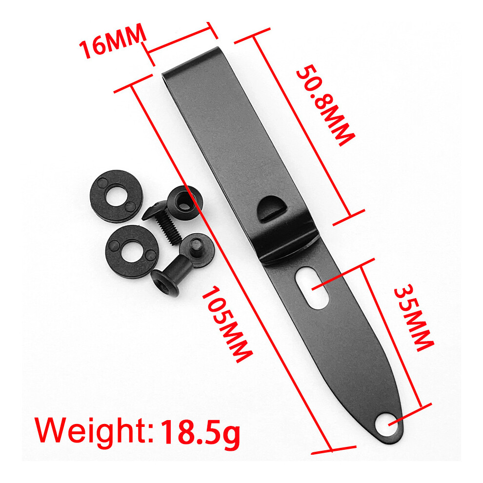 (L) Stainless Steel Waist Belt Clip K Sheath Clip for Kydex Sheath IWB IWB-2 Holster
