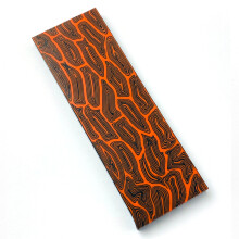 (Orange) G10 Micarta Template Board Sheet Black/Red/Orange/Blue Damascus Canvas Material for DIY Knife Handle Craft Supplies -1Piece