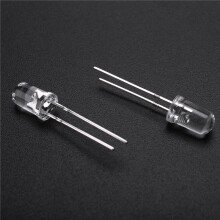 200 Pcs 5mm Warm White LED Diode Lights 3V 20MA Bulb Lamps Electronics Components Light Emitting Diodes