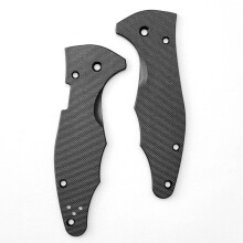 (Black) 1 Pair Handle Patch DIY Custom G10 Patches for Spyderco Yojimbo 2 Folding Knife